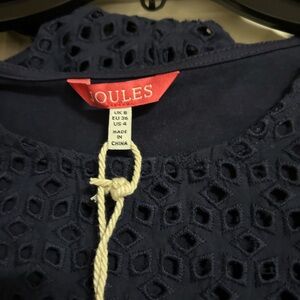 Joules Black Eyelet Blouse